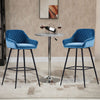 1/2X Bar Stools Velvet Metal Legs Breakfast Stools Kitchen Padded Chairs Home UK