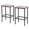 INDUSTRIAL Bar Stools Rustic Metal Breakfast Dining Seat Vintage Tall Chair Set