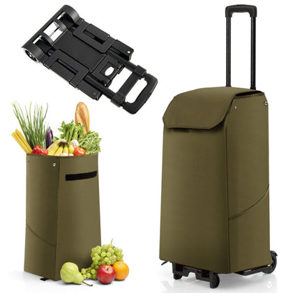 2 IN 1 38L Folding Shopping Trolley Truck Grocery Luggage Carrier Bag 2 Wheels