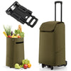 2 IN 1 38L Folding Shopping Trolley Truck Grocery Luggage Carrier Bag 2 Wheels