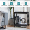 2-tier Side Table Modern End Table Coffee Table X-shape Nightstand Display Shelf