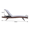 Adjustable Rattan Sun Lounger Outdoor Recliner w/ Cushion Garden Pool Daybed UK