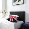 Upholstered Bed Frame PU Headboard Double/Single Size Bed Platform in Black