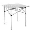 Portable Camping Table Folding Picnic Table Aluminum Roll Up Tabletop W/ Bag