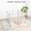 8 Panels Pet Fence DIY Exercise Playpen Puppy Dog Small Animal Cage Enclosure