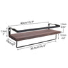 Industrial Wood Bathroom Shelf Shelves Floating Wall Mounted with Towel Hanger