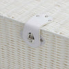 Set of 3 Resin Wicker Woven Storage Baskets Hamper Box With Lid Lock Large Unit