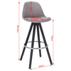 1x Bar Stools Faux Leather Upholstered Seat High Counter Barstool Pub Cafe Club
