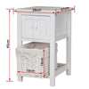 2PC Modern Bedside Tables Night Stand Cabinet Storage Drawer Wicker Basket Stand