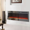 Inset / Wall Mounted Electric Fire Fireplace Heater LED Flame With Remote