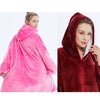 Hoodie Blanket Oversized Ultra Soft Comfy Plush Sherpa Giant Hooded Sweatshirt