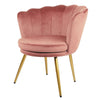 Genesis Flora Accent Tub Chair Scallop Armchair Petal Back With Golden Legs