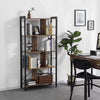 Industrial Metal Bookshelf 5 Tiers Ladder Shelf Display Rack Storage Shelving UK