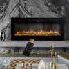 40-100 inch Electric Fireplace Wall Mounted Remote Control 9 Colour Fireplaces