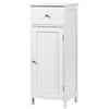 3-Tier Bathroom Floor Cabinet Wooden Side Storage Organizer W/ Drawer Adjustable