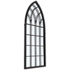 Large Window Wall Mounted Mirror Black Arched Outdoor Hallway Porch Rustic Decor