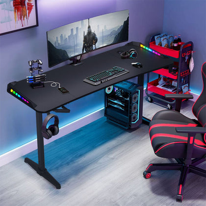 160cm Large Standing Desk Height Adjustable Sit Stand Gaming Desk Computer Table