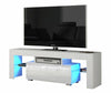 TV Unit 130cm Modern Cabinet White High Gloss Doors With Free LED