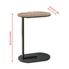 C-Shaped Side Table for Sofa 62.5cm End Table for Living Room