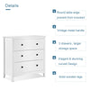 Sideboard Cabinet Chest of Drawers Storage 3 Drawers Anti-tipping Bedroom White
