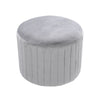 Round Velvet Footstool Dressing Table Chair Bedroom Vanity Seat Ottoman Stool