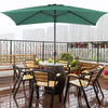 2x3m Garden Table Parasol Sun Umbrella Crank Tilt Rectangle Sun Shade with Base