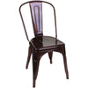 Set of 4 Vintage Copper Industrial Dining Chair Kitchen Bistro Cafe Rustic Seats