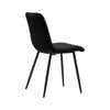 2x Black Velvet Dining Chairs Restaurant Chairs Modern Dining Room Furniture