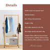 Wooden Clothes Rail Bedroom Open Wardrobe Stand Storage Rack Unit Shoe Shelves