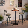 2PCS Bar Stool Industrial Pub Chair Height Adjustable Swivel Kitchen Stool