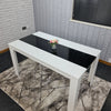 Dining Table Set and 6 4 black white Leather chairs kitchen table set of 4 or 6