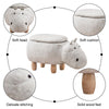 Upholstered Animal Shaped Ottoman Ride-on Footrest Stool Rest Seat TOY Kids New