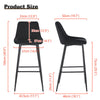 2X Modern Bar Stools Velvet Breakfast Stool Kitchen Pub Chair Metal Leg