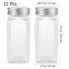 12 x Glass Clip Seal Spice Jars Airtight Container Kitchen Storage Herbs Food UK