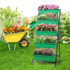 Multipurpose 5 Tier Vertical Garden Bed Elevated Planter Box with Drainage Hole