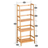 4 Tier Ladder Bookshelf Shelf Unit Bamboo Bookcase Bathroom Storage Display Rack