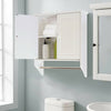 Bathroom Wall Mounted Cabinet Double Door Storage Cupboard with Adjustable Shelf