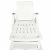 Sunlounger Footrest Plastic Outdoor Recliner Chair Garden Bench Seat Multicolor