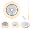 Modern LED Ceiling Fan Light Adjustable Wind Speed Remote Control Dimmable Lamps