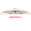 Round Garden Parasol Sun Shade Patio Umbrella Crank Tilt Replacement Fabric