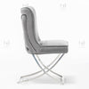 Vanquish Premium Button Back Velvet Dining Chair Brampton Cross Legs Chrome 2023