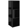 vidaXL Corner Cabinet High Gloss Black 33x33x100 cm Chipboard GHB
