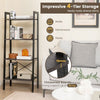 4-Tier Industrial Bookshelf Free Standing Display Shelf Storage Rack for Bedroom