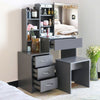 Dressing Table With Drawers Mirror Stool Set Makeup Desk Vanity Table Bedroom