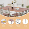 5PCS Dining Table Set Breakfast Kitchen Furniture Dinning Table with 4 Chairs