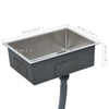 Handmade Kitchen Sink Plumbing Utility Waste Basin Stainless Steel