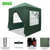 2x2m Pop Up Gazebo Marquee Garden Party Tent Canopy w/4 Side Panels Carry Bag UK