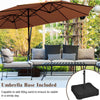 4.6M Patio Double-Sided Umbrella Parasol Outdoor Extra Large Crank Sunshade