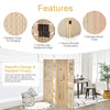 4 Panel Room Divider Wooden Screen Wall Folding Room Partition Separator Privacy