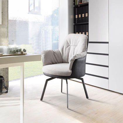 360° Rotating Office Accent Fabric Chairs w/ Steel Leg Home Living Computer Seat